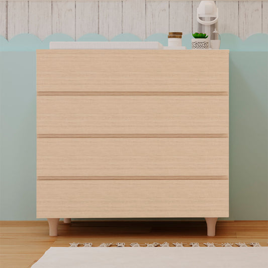 Cômoda de Bebê Haus Nature 4 Gavetas Carvalho 90cm