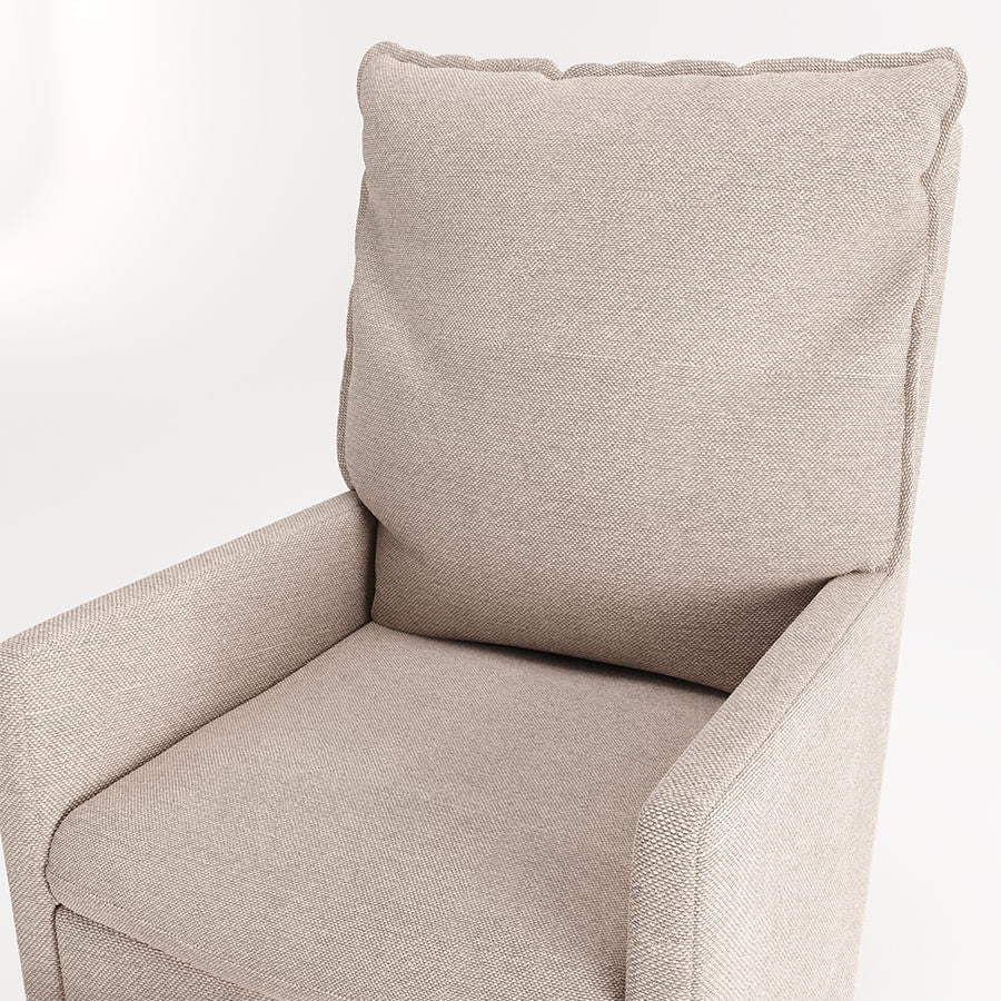 Poltrona de Amamentação Fit com Balanço e Puff - Linho Bege