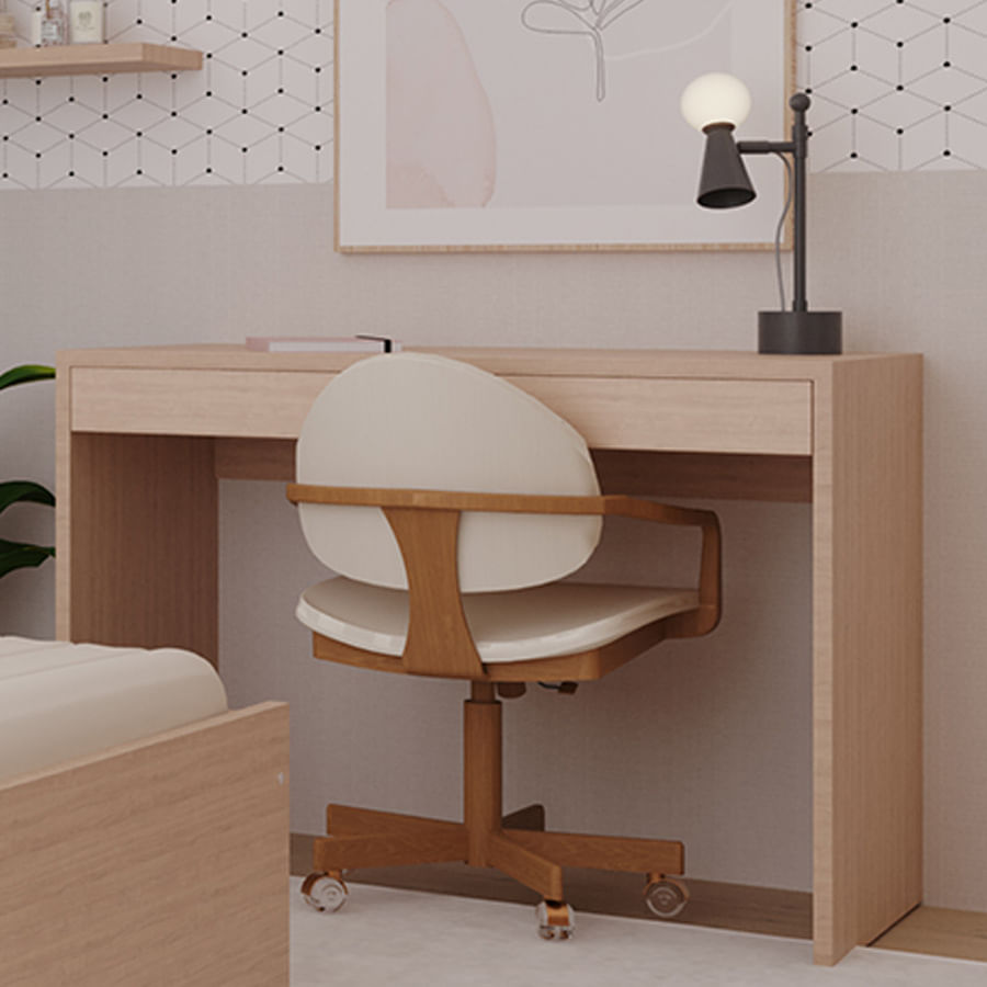 Escrivaninha Up Carvalho 2 Gavetas - Carvalho