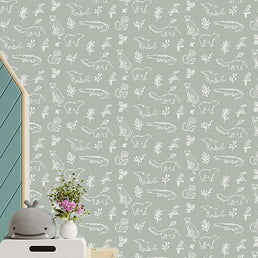 Papel de Parede Infantil Animais Brasileiros 