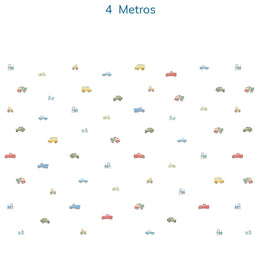 Papel de Parede Carros Aquarela Colorido - Mural