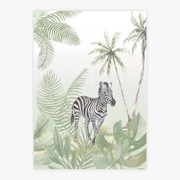 Quadro Infantil Safari Zebra - Vertical