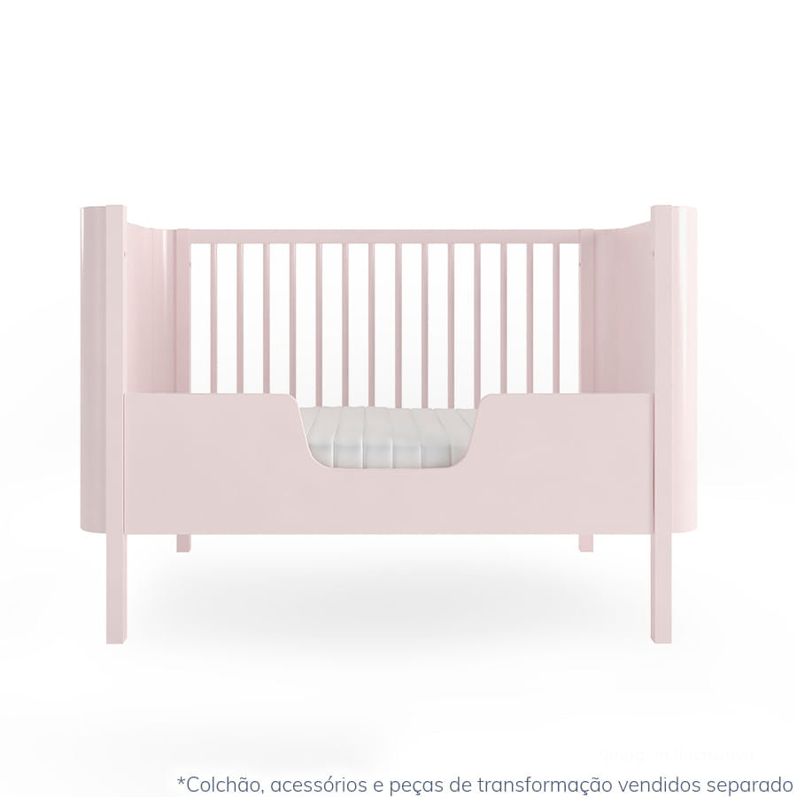 Berço Nord 3 em 1 - Rosa