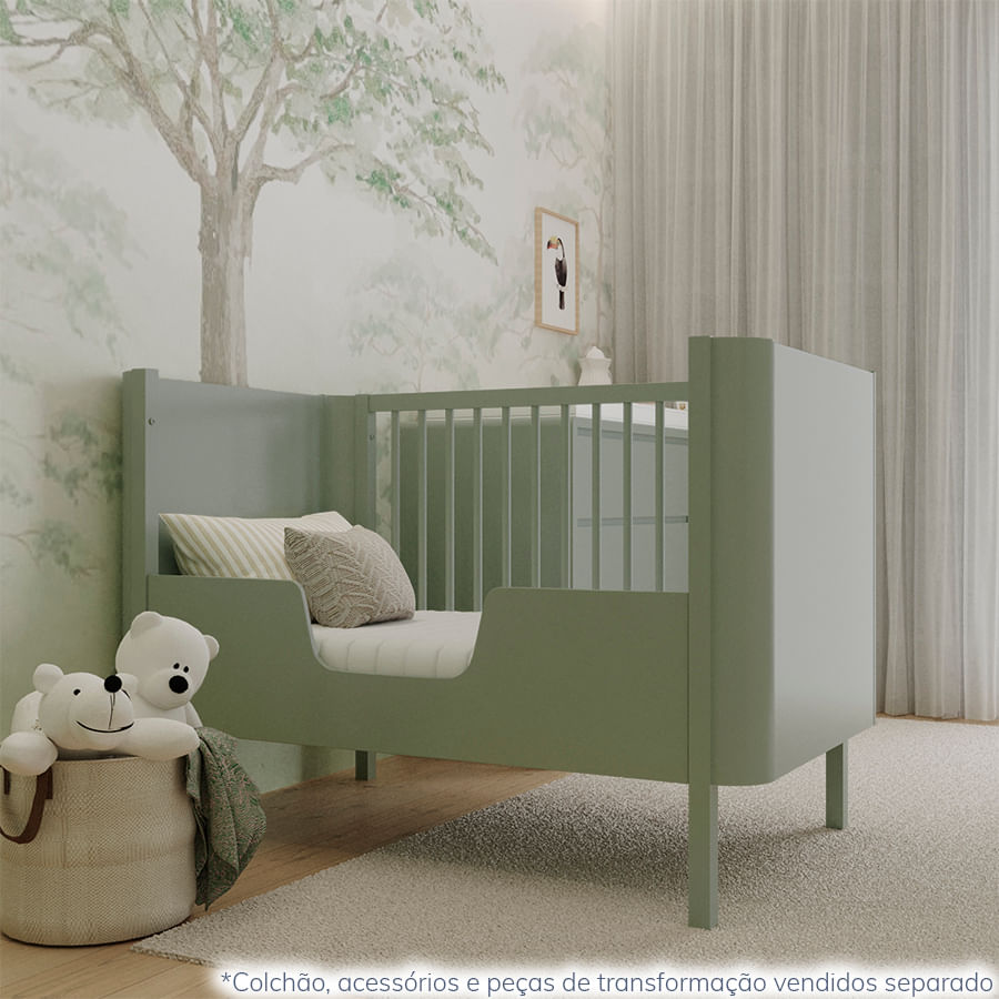 Berço Nord 3 em 1 - Verde Jardim