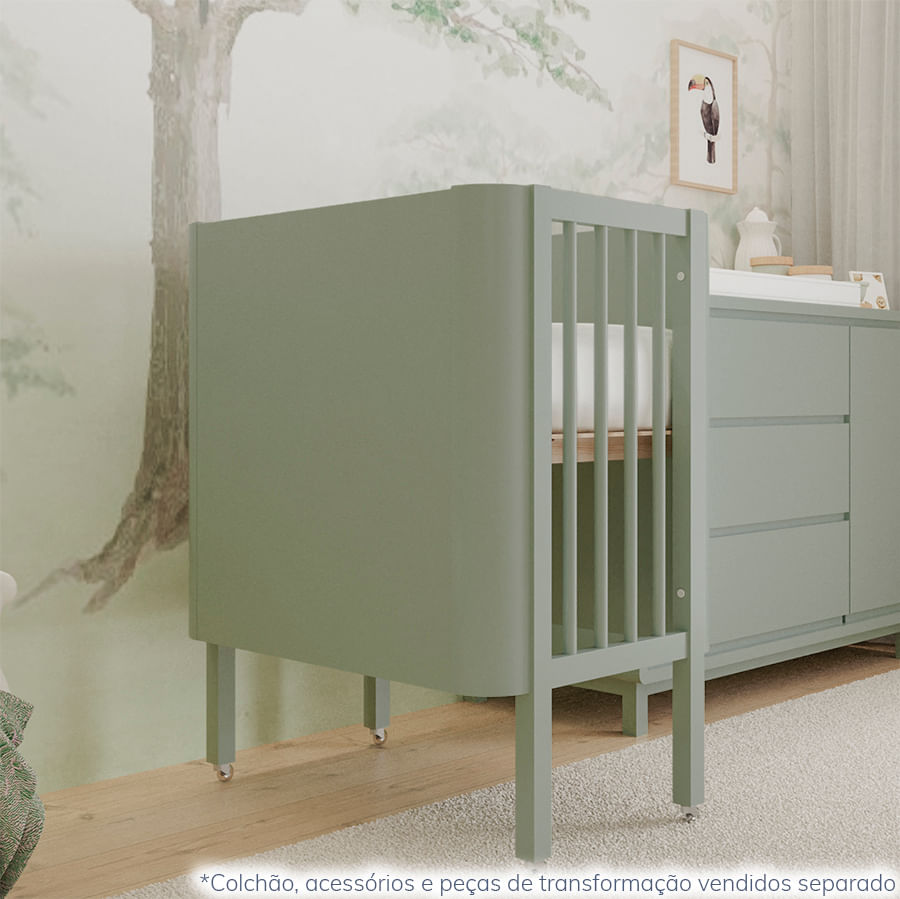 Berço Nord 3 em 1 - Verde Jardim