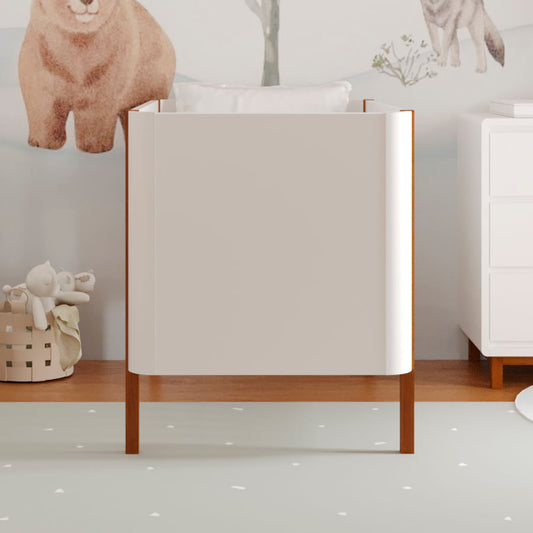 Berço Nord 3 em 1 - Branco Com Pé Jequitibá