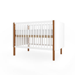 Berço Nord 3 em 1 - Branco Com Pé Jequitibá
