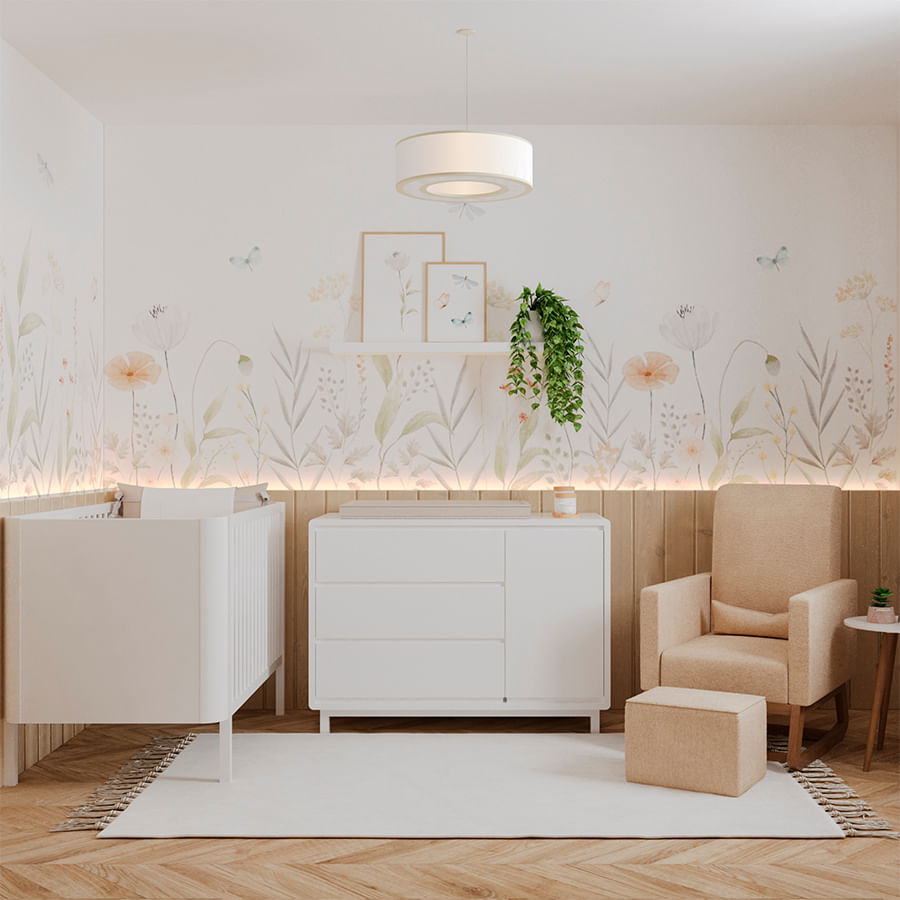 Cômoda de Bebê Nord Com Porta Branco