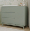 Cômoda de Bebê Nord Com Porta Verde Jardim