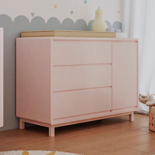 Cômoda de Bebê Nord Com Porta Rosa