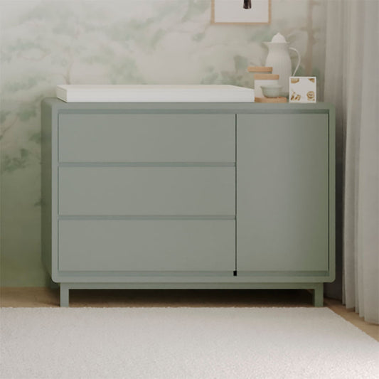 Cômoda de Bebê Nord Com Porta Verde Jardim