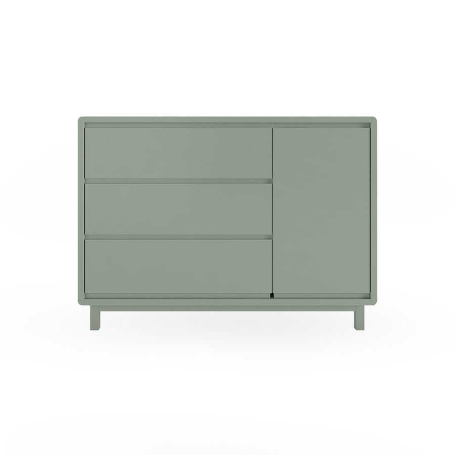 Cômoda de Bebê Nord Com Porta Verde Jardim