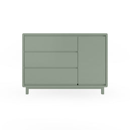 Cômoda de Bebê Nord Com Porta Verde Jardim