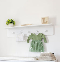 Prateleira Nord Com Ganchos - Branco