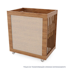 Berço Haus Nature Com Palha 3 em 1 - Freijó