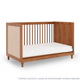 Berço Haus Nature Com Palha 3 em 1 - Freijó