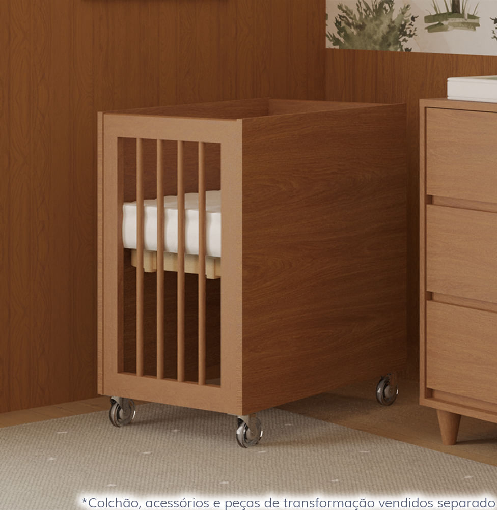 Berço Haus Nature  3 em 1 - Freijó