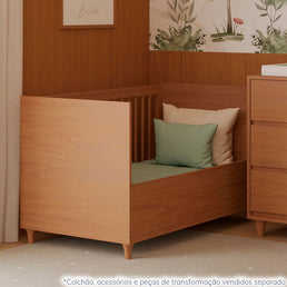 Berço Haus Nature  3 em 1 - Freijó