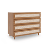 Cômoda de Bebê Haus Nature com Palha e 4 Gavetas  110cm - Freijó