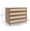 Cômoda de Bebê Haus Nature com Palha e 4 Gavetas  110cm - Freijó