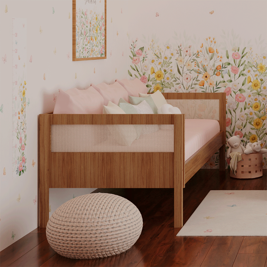 Cama Sofá Haus Nature com Palha 2 em 1 - Freijó