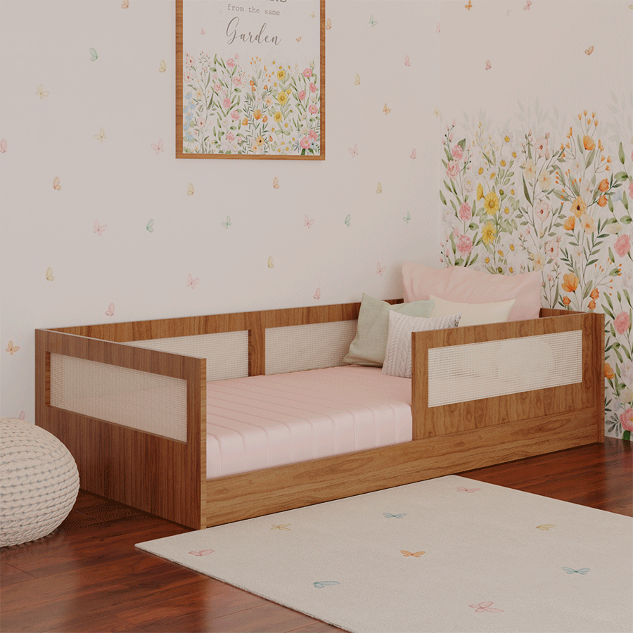 Grade Frontal Para Cama Haus Nature com Palha - Freijó
