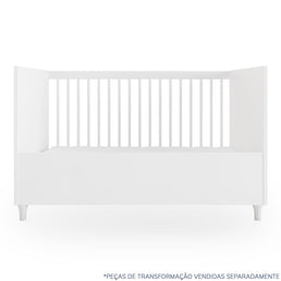 Berço Haus Nature Com Palha 3 em 1 - Branco