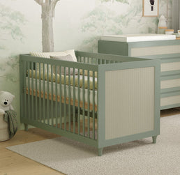 Berço Haus Nature Com Palha 3 em 1 - Verde Jardim