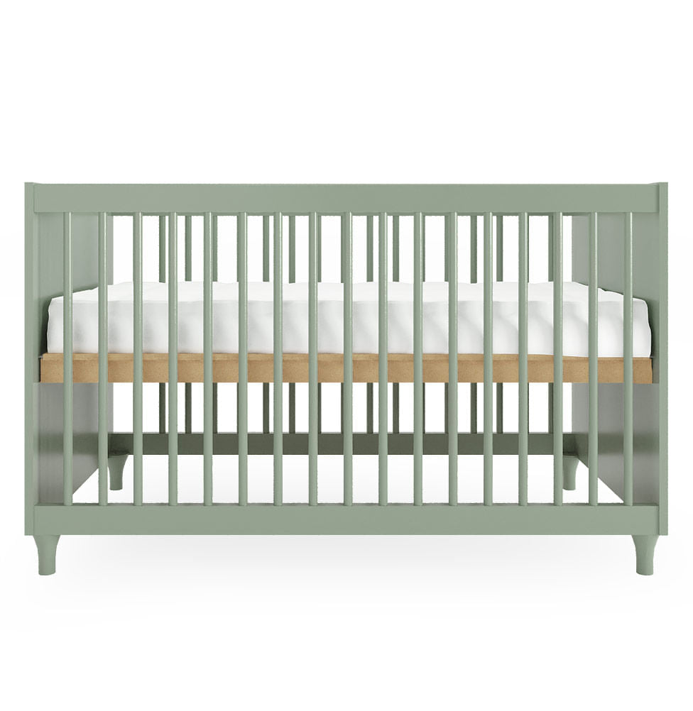 Berço Haus Nature Com Palha 3 em 1 - Verde Jardim