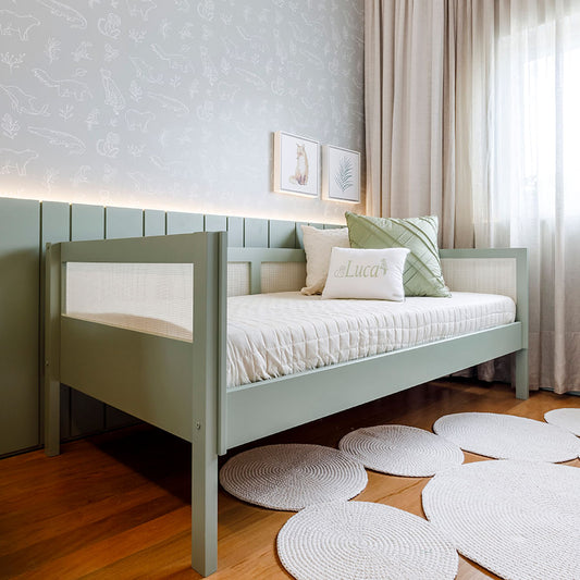 Cama Sofá Haus Nature com Palha 2 em 1 - Verde Jardim