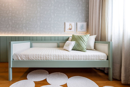 Cama Sofá Haus Nature com Palha 2 em 1 - Verde Jardim