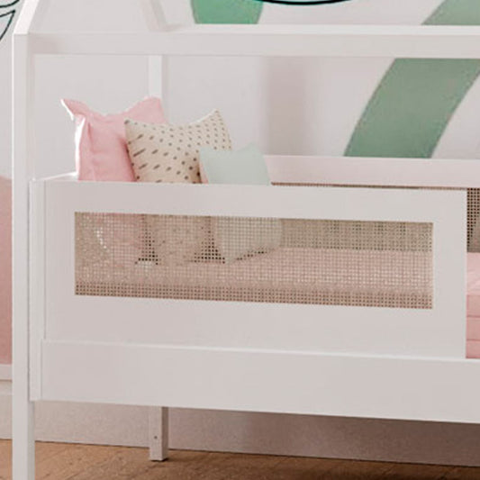 Grade Frontal Para Cama Haus Nature Com Palha - Branco