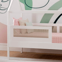 Grade Frontal Para Cama Haus Nature Com Palha - Branco