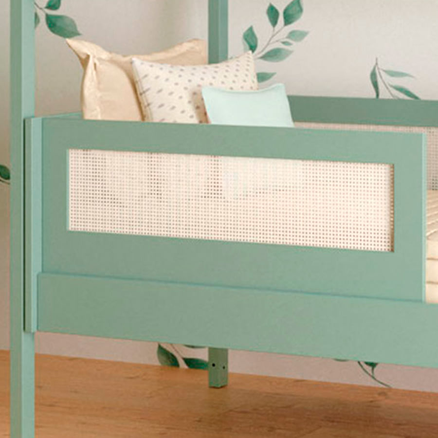 Grade Frontal Para Cama Haus Nature Com Palha - Verde Jardim