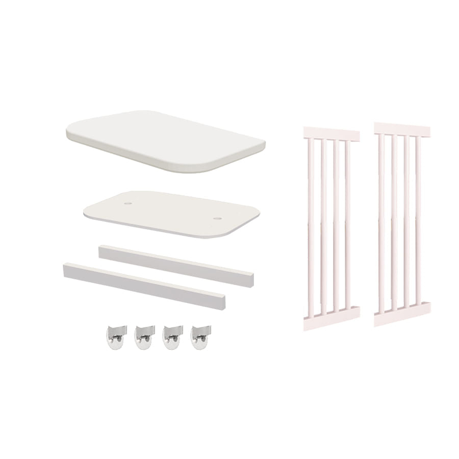 Kit de Transformação Para Mini Berço Nord Rosa Old