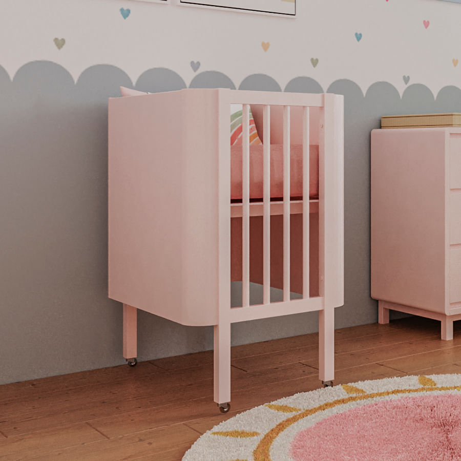 Kit de Transformação Para Mini Berço Nord Rosa Old