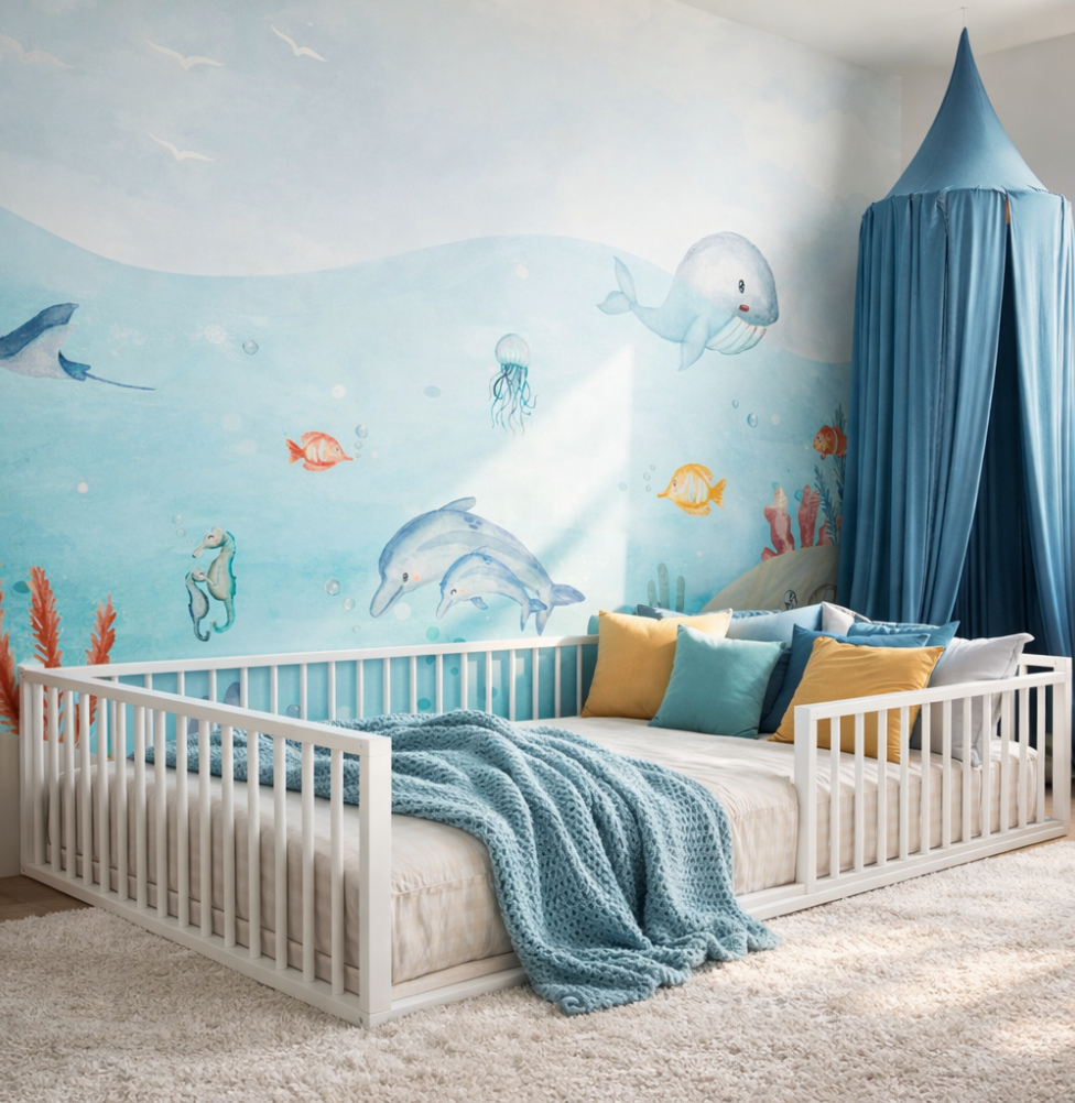 Cama Montessoriana Casal Fazenda - Branco