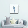 Quadro Infantil Arara Azul Aquarela - Quadrado