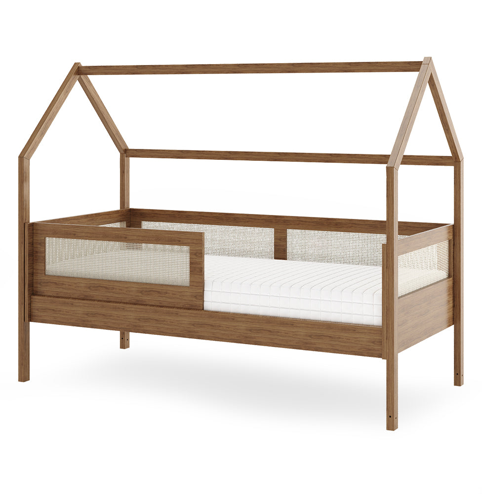 Cama Sofá Haus Nature Casinha Palha 2 em 1 - Freijó