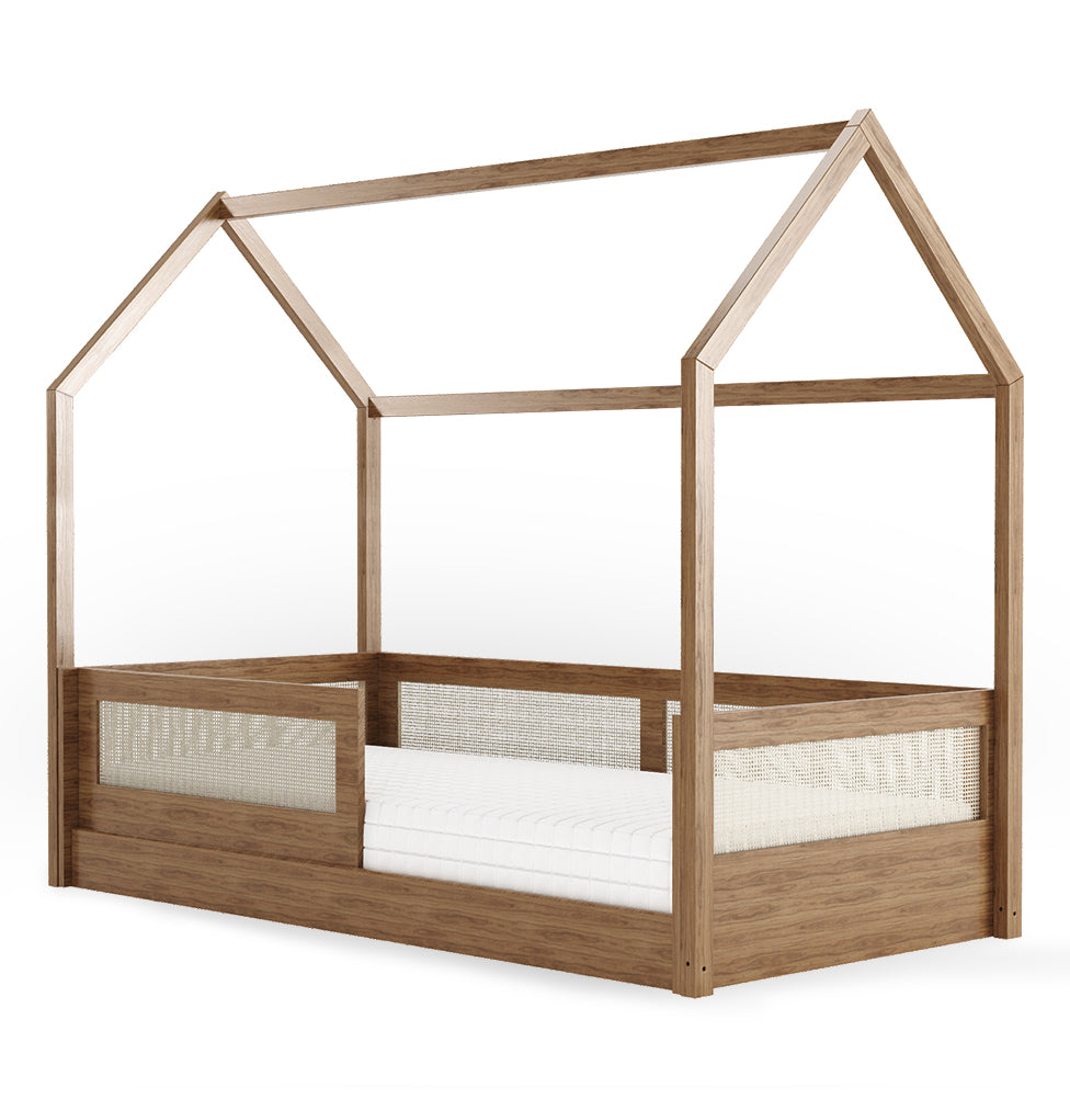 Cama Sofá Haus Nature Casinha Palha 2 em 1 - Freijó