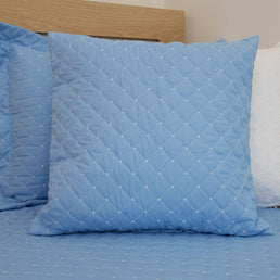 Capa de Almofada Quadradinho Poá 50cm x 50cm - Azul Claro