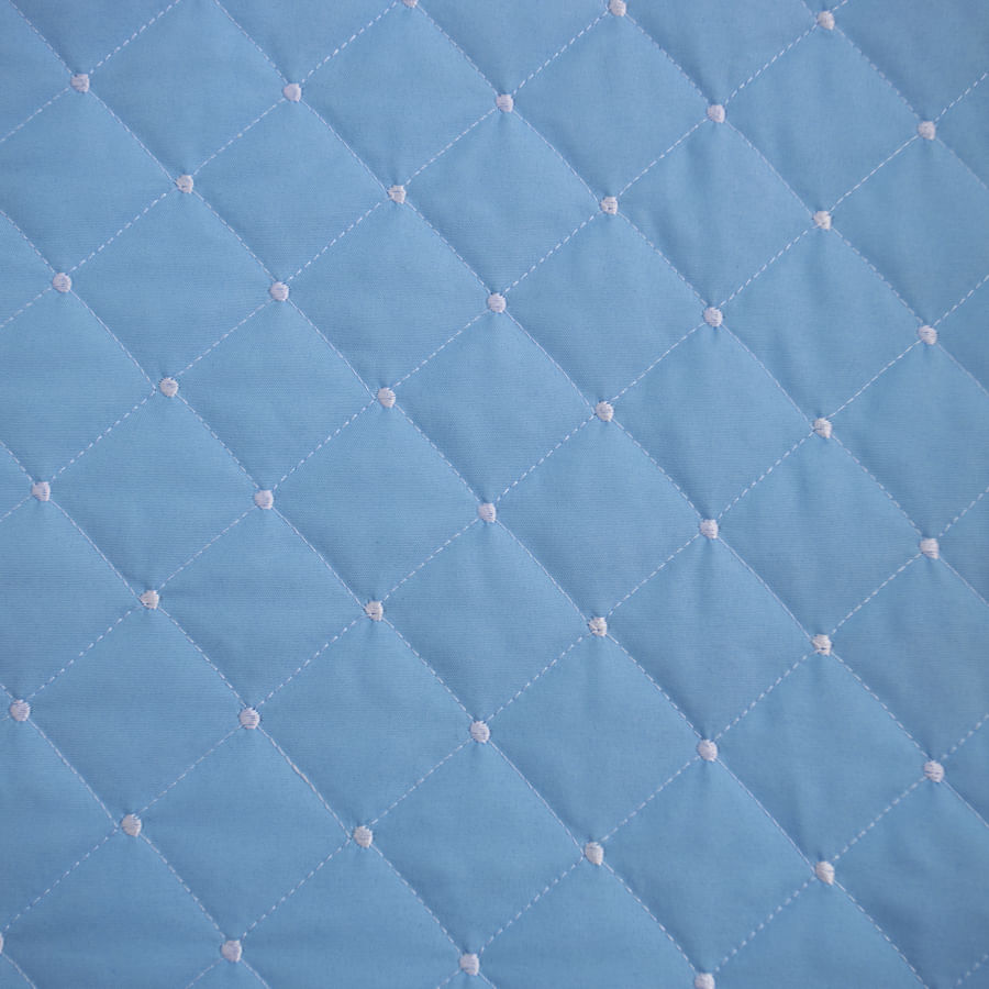 Capa de Almofada Quadradinho Poá 50cm x 50cm - Azul Claro