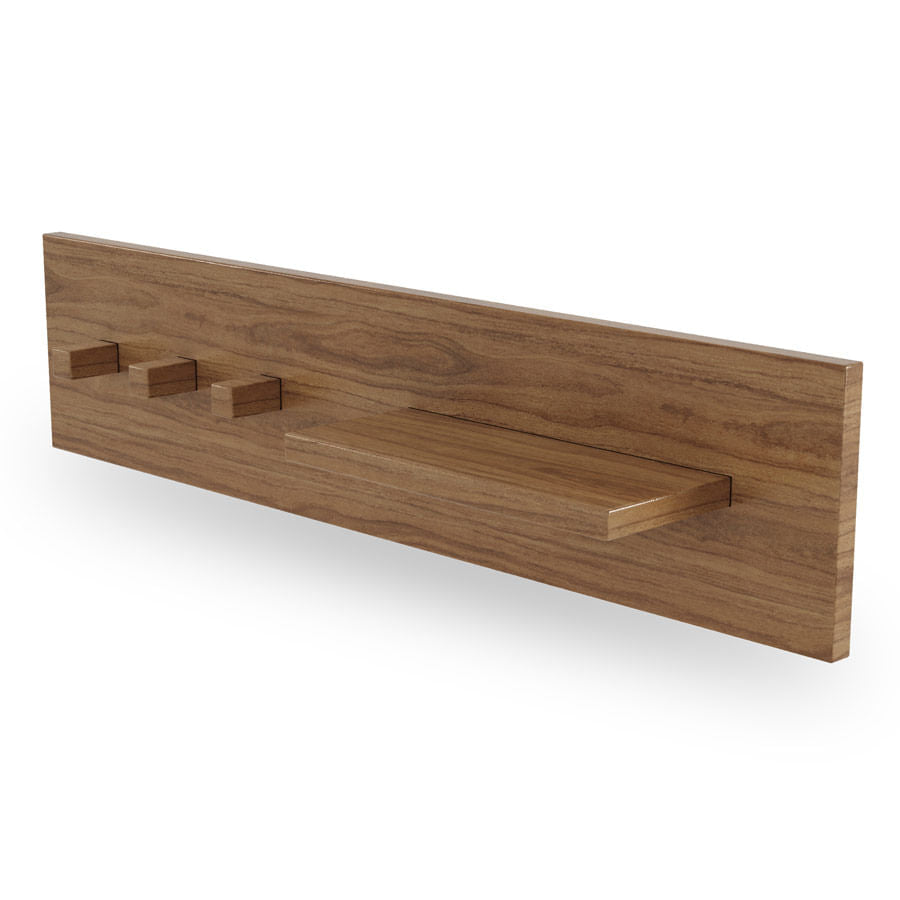 Prateleira Haus Nature com Ganchos - Freijó