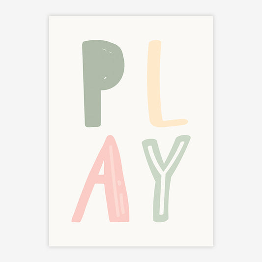 Quadro Infantil Play Tons Terrosos - Vertical