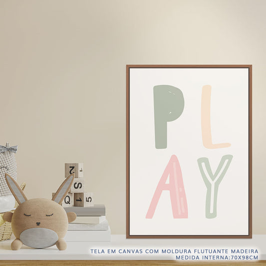 Quadro Infantil Play Tons Terrosos - Vertical