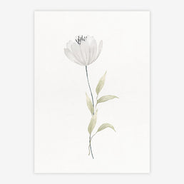 Quadro Infantil Flor do Outono Branca - Vertical