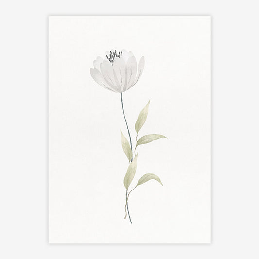 Quadro Infantil Flor do Outono Branca - Vertical