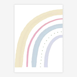 Quadro Infantil Arco Íris Amarelo Esquerda - Vertical