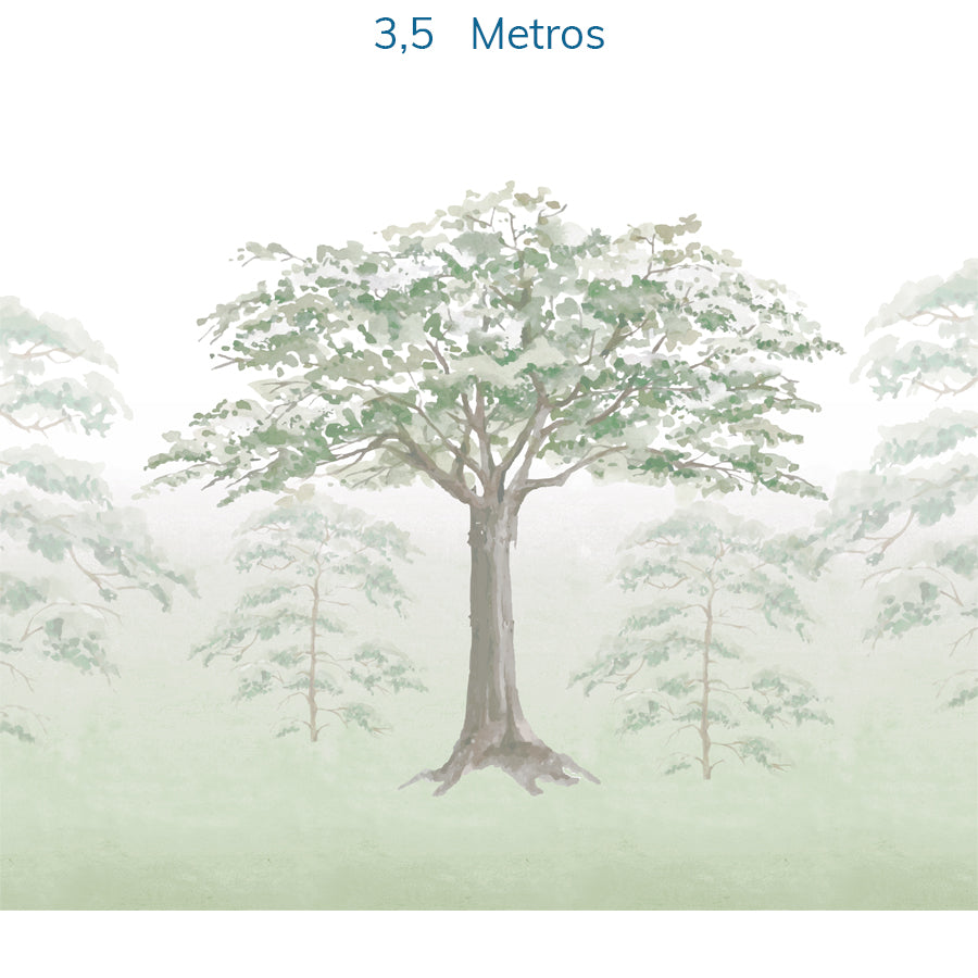 Papel de Parede Infantil Floresta Aquarelada - Mural