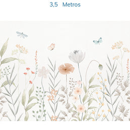 Papel de Parede Infantil Flores de Outono - Mural